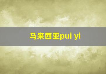 马来西亚pui yi